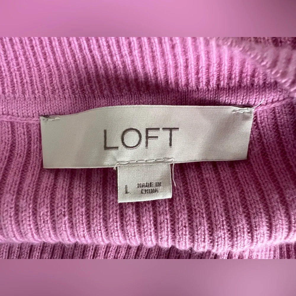Loft V-Neck Ribbed Sweater - Picture 6 of 7